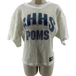 Vintage BIKE White Jersey Blue Letters Size Medium